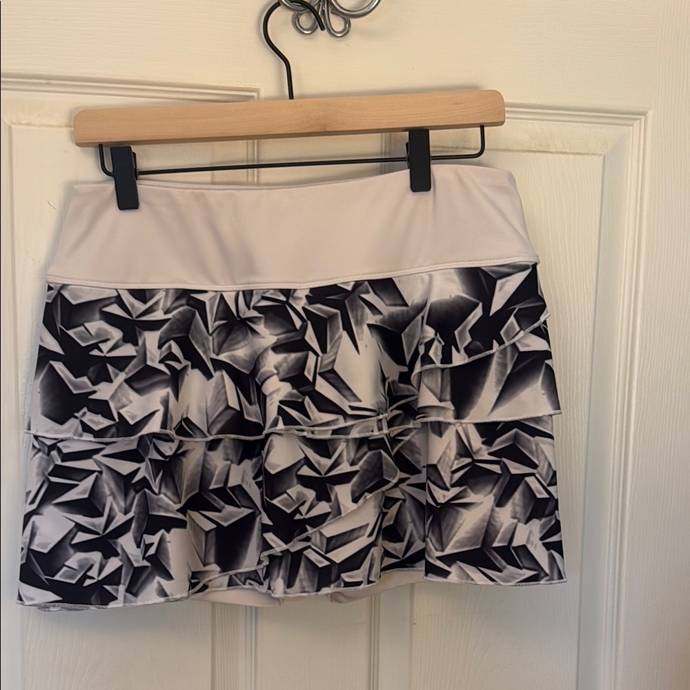 Fila Geometric Black and White tennis Skirt Sz M